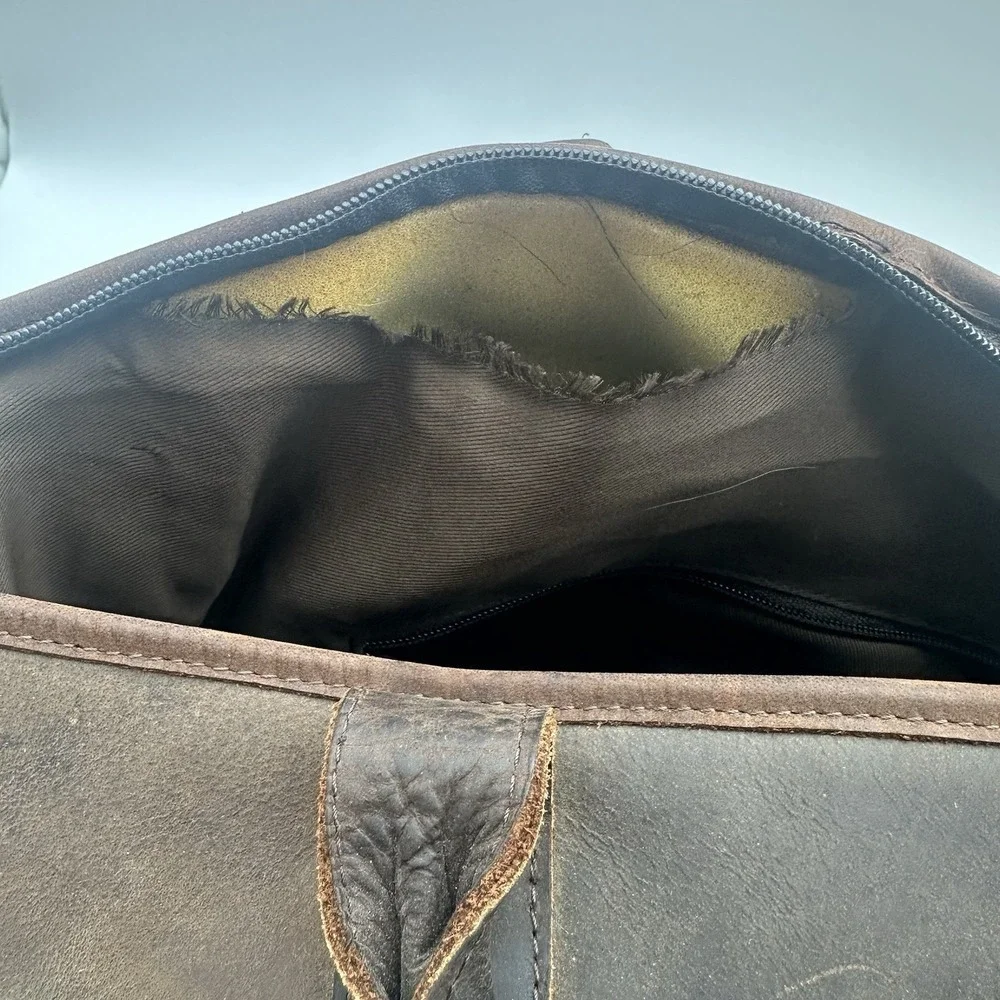 Vintage Canyon Outback‎ Jeffries Leather Canvas Duffle Bag 25